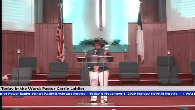 20201101 SUN 830AM, WHAT YOU ARE CONSCIOUS OF WILL MANIFEST, PART 3 PASTOR CARRIE LAIDLER