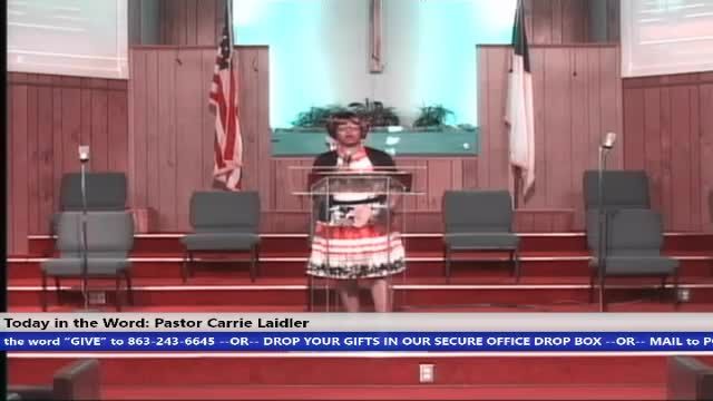 20201011 SUN 8:30AM, WHAT YOU ARE CONSIOUS OF WILL MANIFEST, PART R PASTOR CARRIE LAIDLER