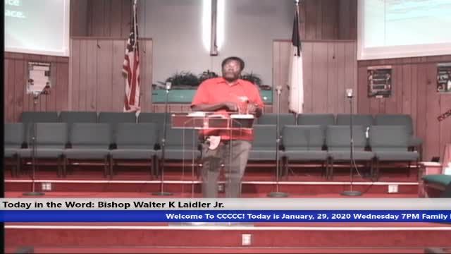 2020129 Wednesday 7pm Service Bishop Walter K Laidler Jr. 