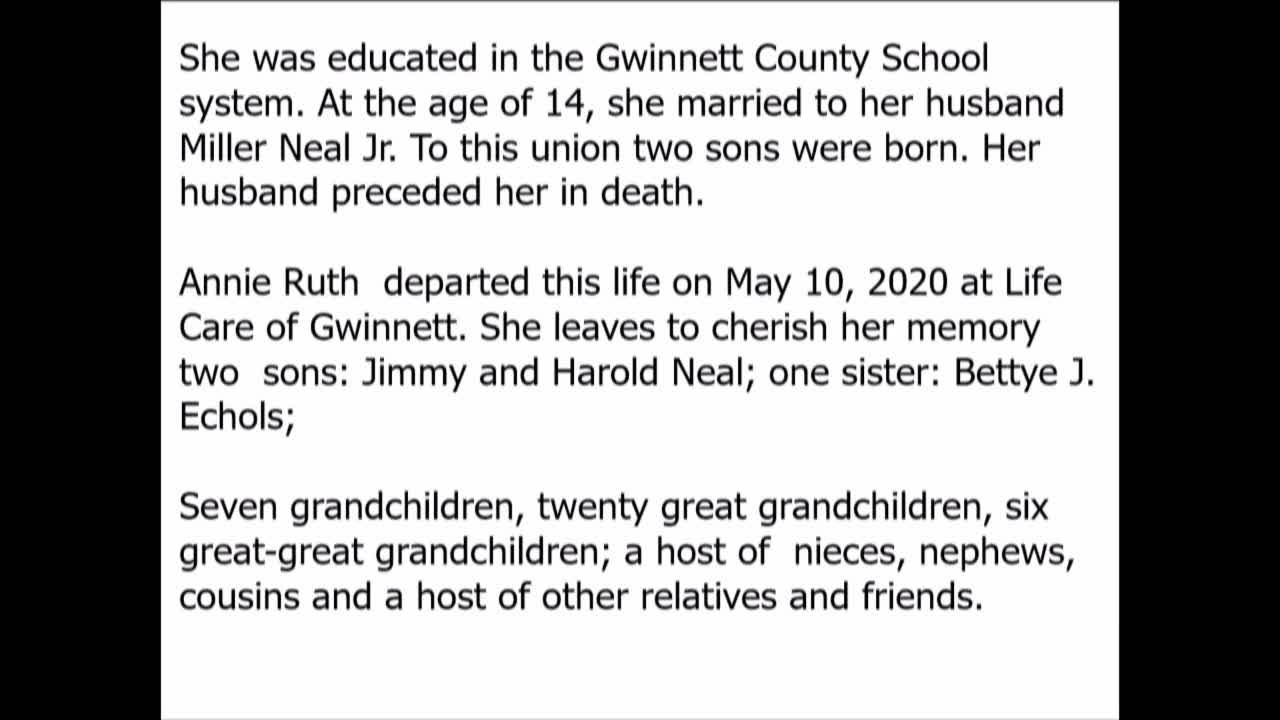 Memorial Service Mrs. Anne Ruth Neal - 15-May-20-18:59:42