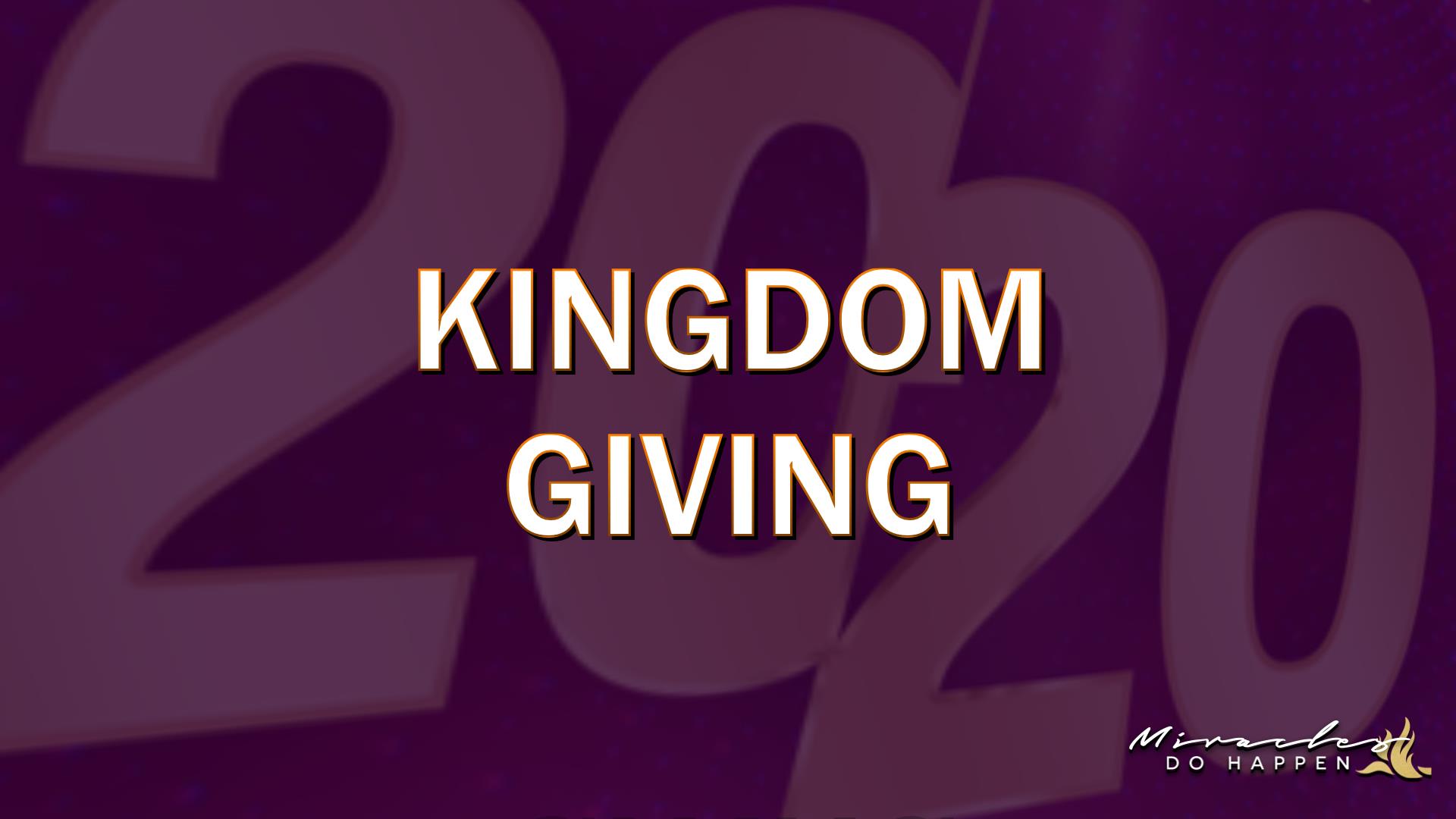 Kingdom Giving 2 8 2020