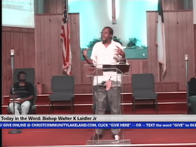 200927 SUN, What Did The Lord Actually Say, Genesis 1:26-30,  Bishop Walter K. Laidler Jr