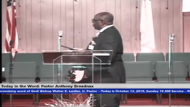 20191013 10AM SUN ''SYNCHRONIZE YOUR HEART AND MOUTH'' PASTOR ANTHONY BROADNAX