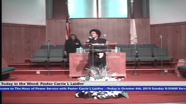 20191006 8:30AM SUN ''PUT OFF PUTTING OFF'' PASTOR CARRIE LAIDLER