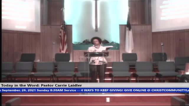 210926 Sun 830am, The Church And What We Do Pastor Carrie Laidler