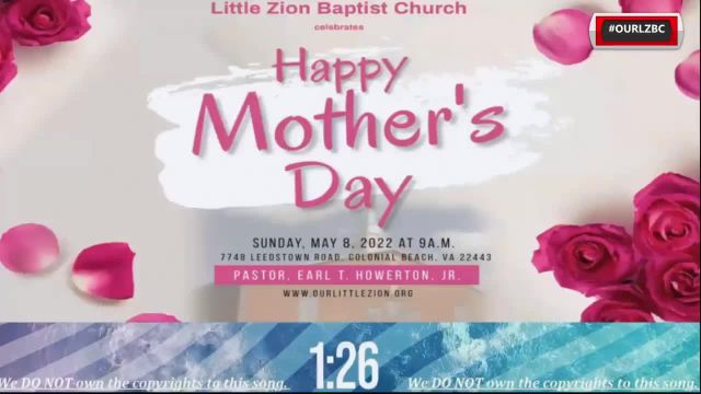 Little Zion Baptist Church TV  on May 15, 2022 Min. Tim Hill 