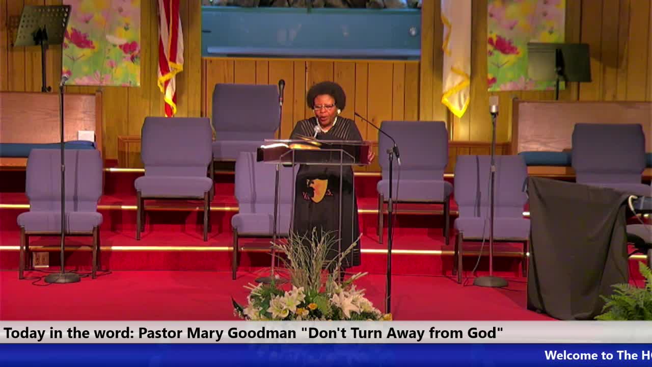 20220821 830am HOP, Don't Turn Away from God, Pastor Mary Goodman