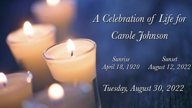 Carole Johnson -Funeral