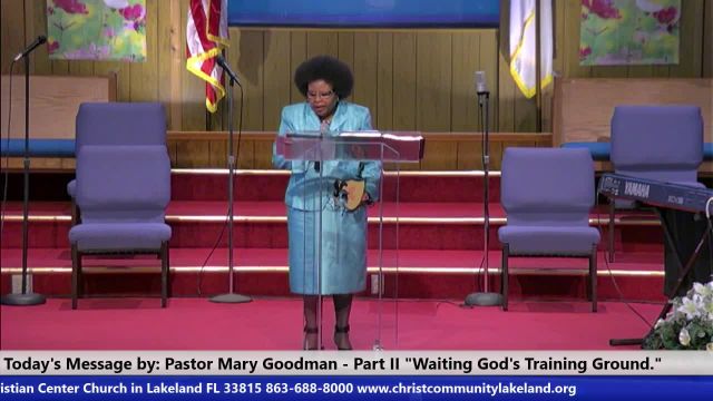 20230813, Sun HOP,  Part 2. Waiting, God's Training Ground, Pastor Mary Goodman