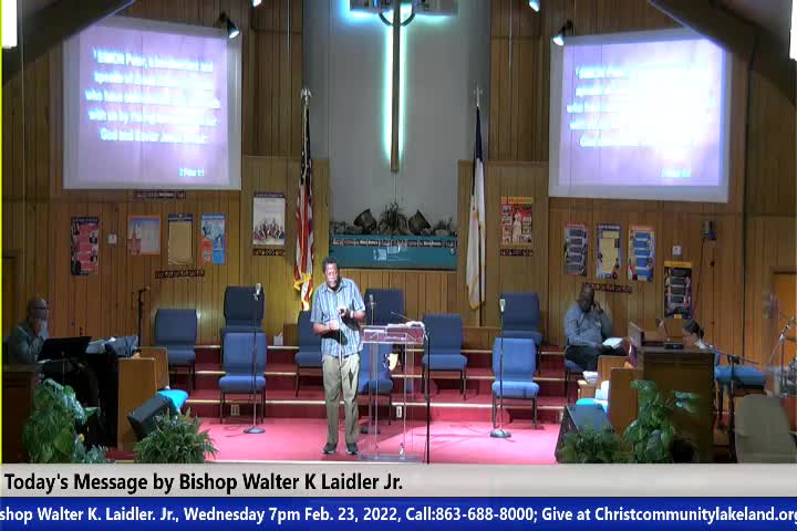 20220223 Wed , The Church, Justification, What is The Condition of The Quality of Your Forgiveness, Amos 7 7-8  Bishop Walter K- Laidler Jr_