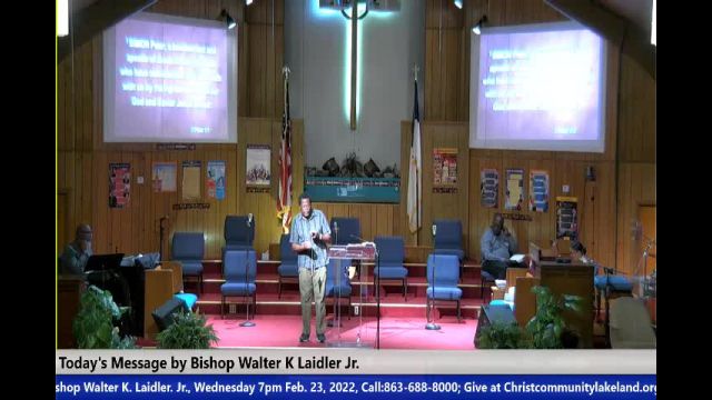 20220223 Wed , The Church, Justification, What is The Condition of The Quality of Your Forgiveness, Amos 7 7-8  Bishop Walter K- Laidler Jr_