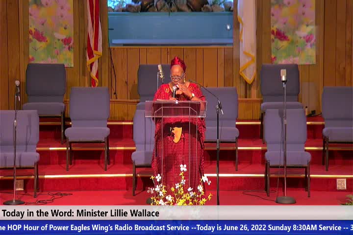 20220626 830am HOP Service Minister Lillie Wallace The Just Man A Man of Integrity